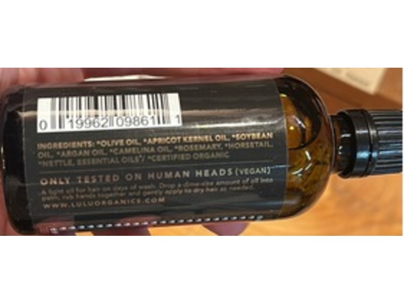 Lulu Organics Hair Oil, Lavender & Clary Sage, 3.4 oz/100 mL