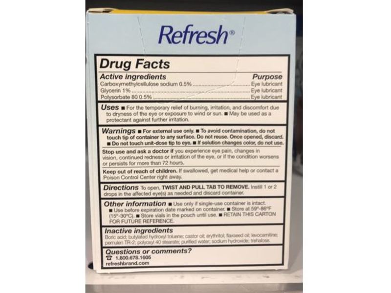 Refresh Optive Mega-3 Lubricant Eye Drops, 0.01 fl oz/0.4 mL, 30 Count