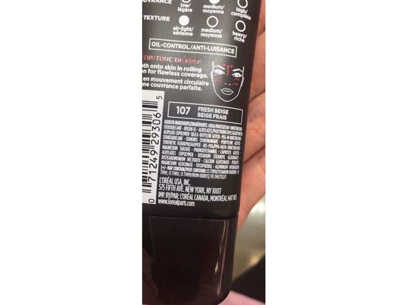 L'Oreal Paris Infallible Pro-Matte Foundation Makeup, Fresh Beige, 1 fl oz/30 mL
