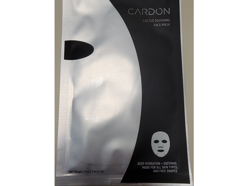 Cardon Cactus Soothing Face Mask, 0.84 fl oz/25 mL, Pack Of 4