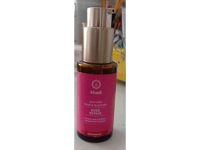 Khadi Hair Oil, Rose Repair, 1.69 fl oz/50 mL