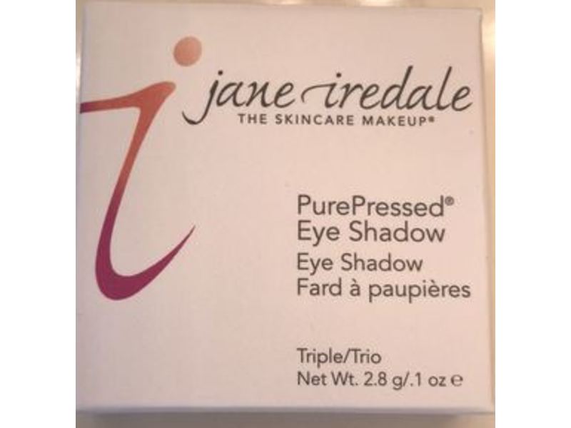 Jane Iredale Purepressed Eye Shadow Triple, Brown Sugar, 0.1 oz / 2.8 g