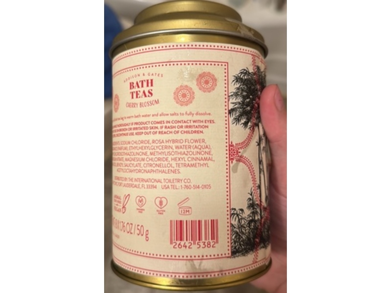 Addison & Gates Bath Teas, Cherry Blossom, 1.76 oz/50 g, 8 Count
