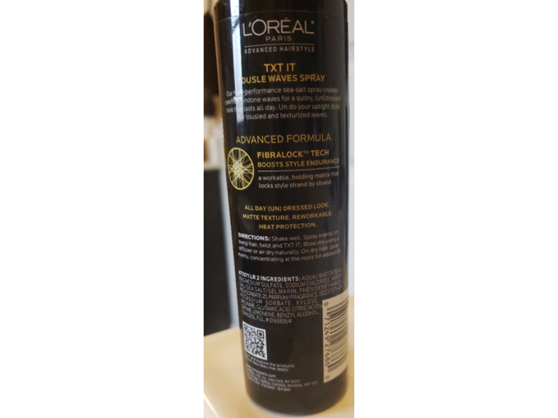 L'Oreal Paris Advanced Hairstyle Txt It Toussle Waves Spray, 6.8 fl oz/200 mL