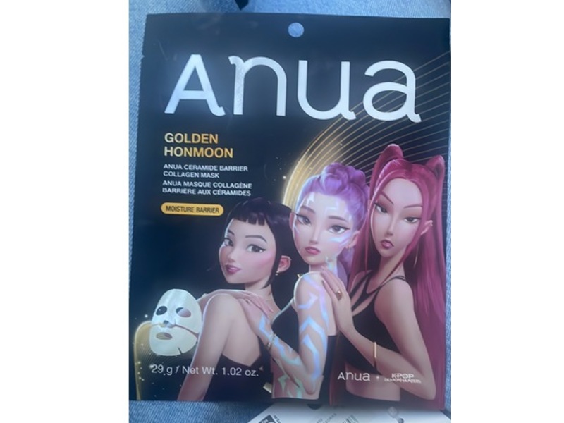 Anua Ceramide Barrier Collagen Mask, Golden Honmoon, 1.02 oz/29 g, 4 Count