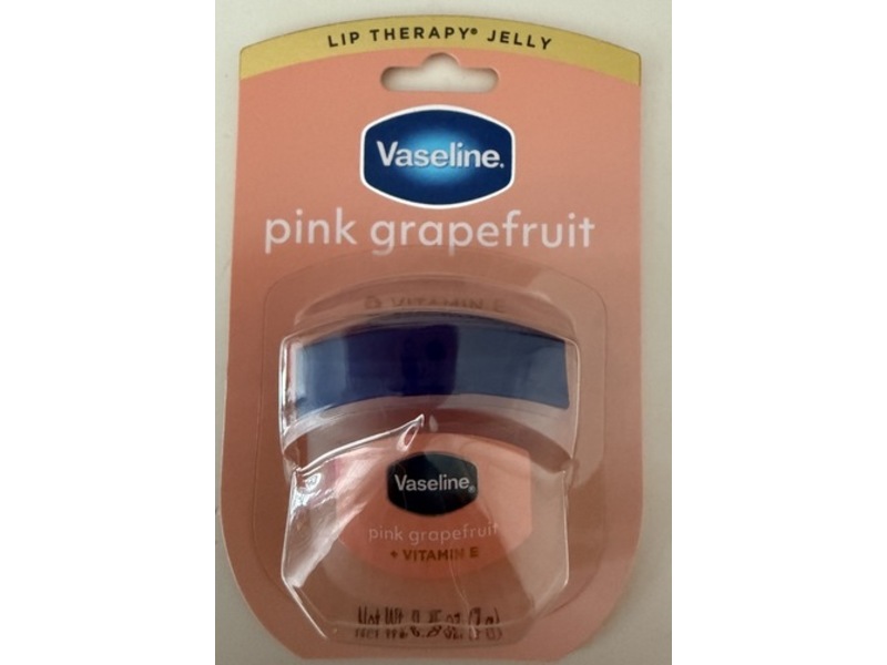 Vaseline Lip Balm, Pink Grapefruit, Vitamin E, 0.25 oz/7 g