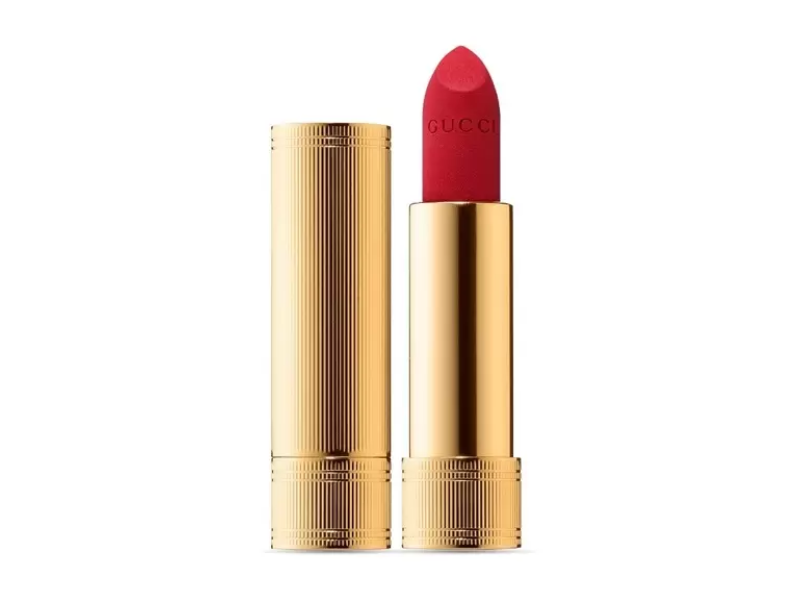 Gucci Rouge A Levres Mate Lipstick, 25 Goldie Red, 3.5 g