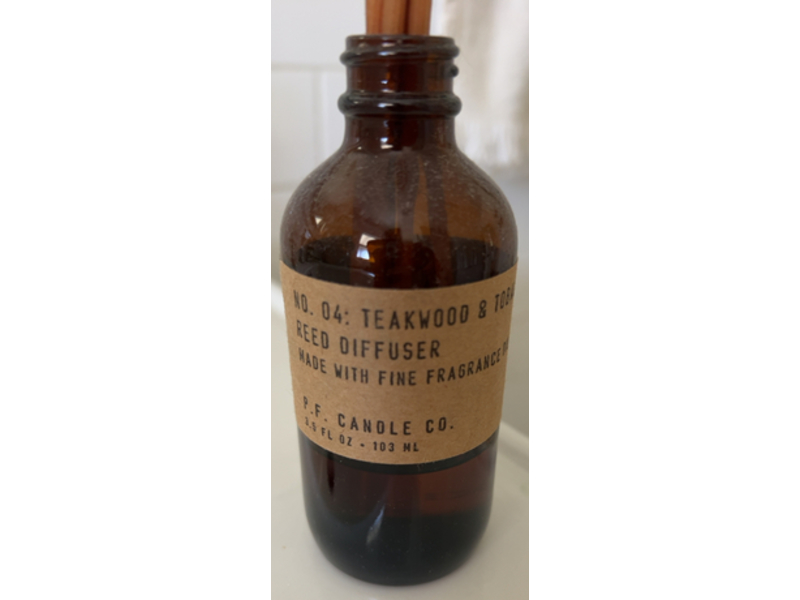 P. F. Candle Co. Reed Diffuser, Teakwood & Tobacco, 3.5 fl oz/103 mL