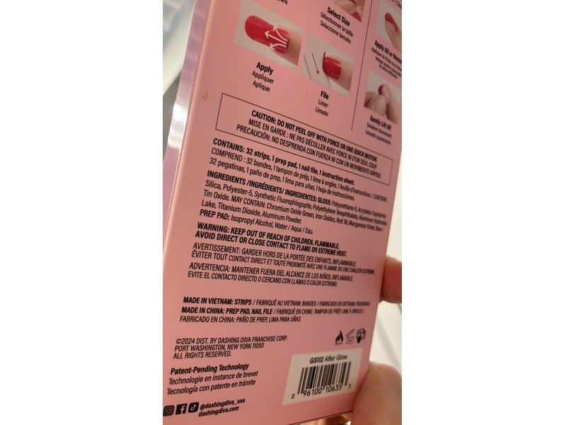 Dashing Diva Gloss Ultra Sine Gel Nail Strips, After Glow, 32 Count