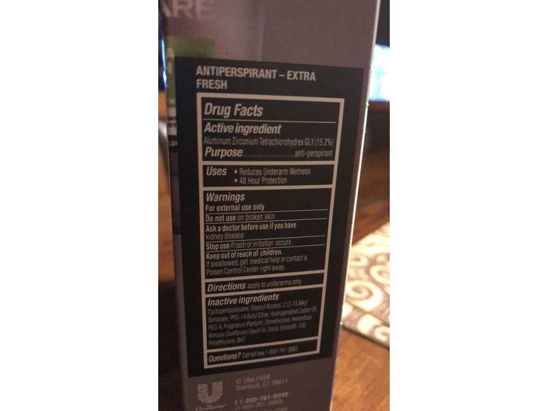 Dove Men Care Deodorant, Extra Fresh, 2.7 oz/382 g, Pack Of