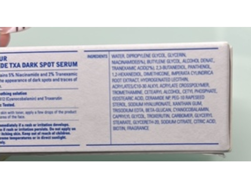 Dr. Belmeur Active Derma Dark Spot Serum, Niacinamide TXA, 1.01fl oz/30 mL