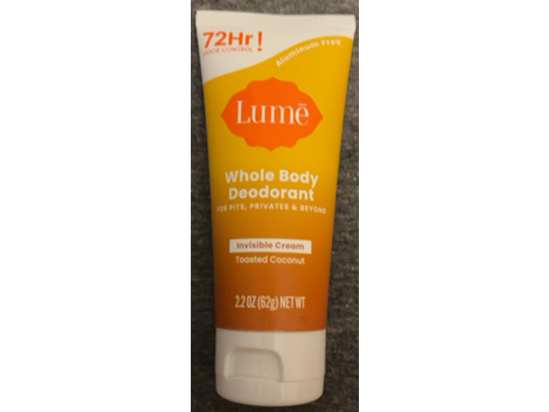 Lume Whole Body Deodorant, Toasted Coconut, 2.2 oz/62 g