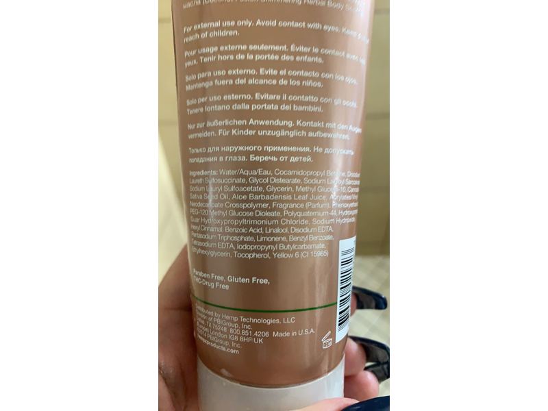 Hempz Herbal Body Wash, Pearl White, Coconut Fusion, 8.5 Fluid Ounce