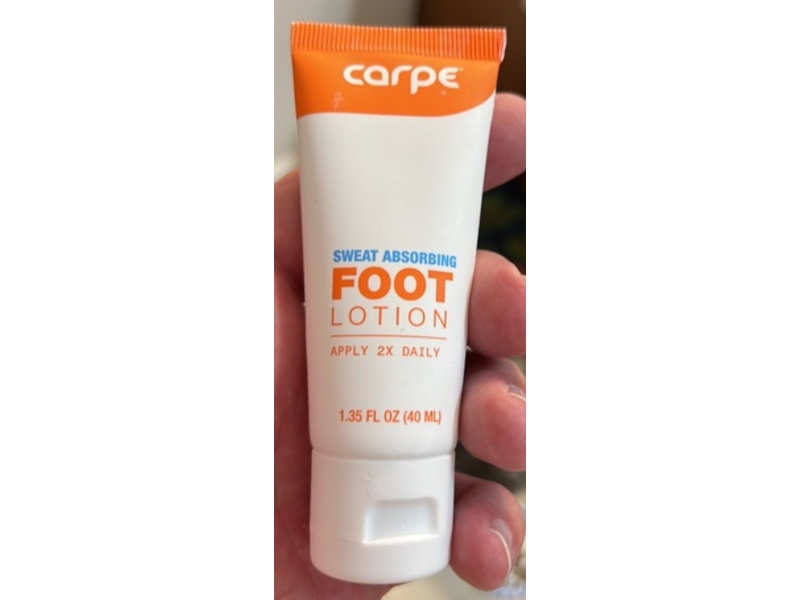 Carpe Sweat Absorbing Foot Lotion, 1.35 fl oz/40 mL