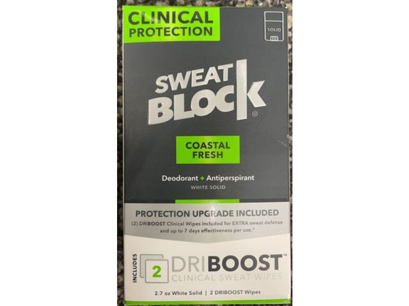 Sweat Block Deodorants + Antiperspirants, Coastal Fresh, Pack Of 2