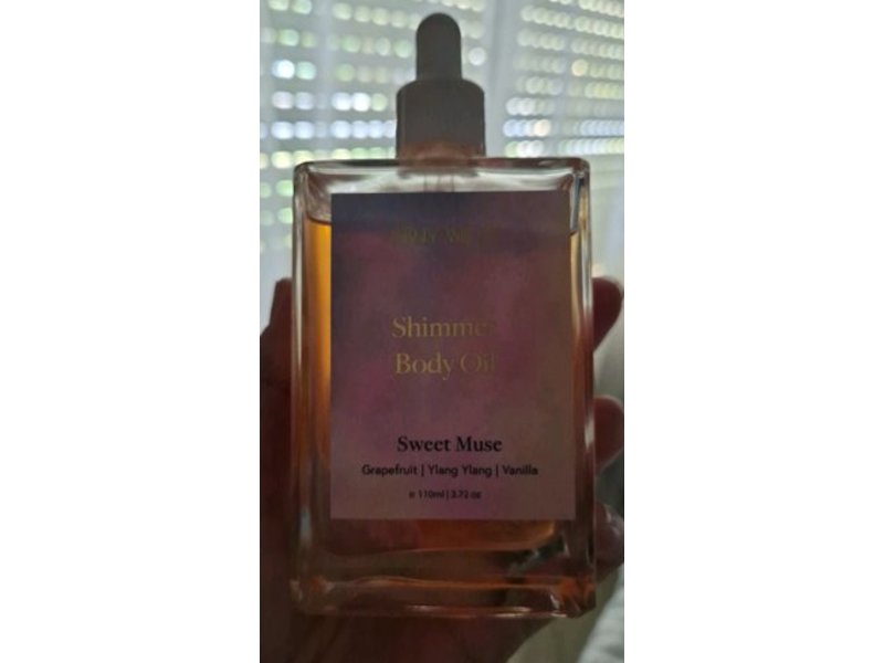 Stray Willow Shimmer Body Oil, Sweet Muse, 3.72 oz/110 mL