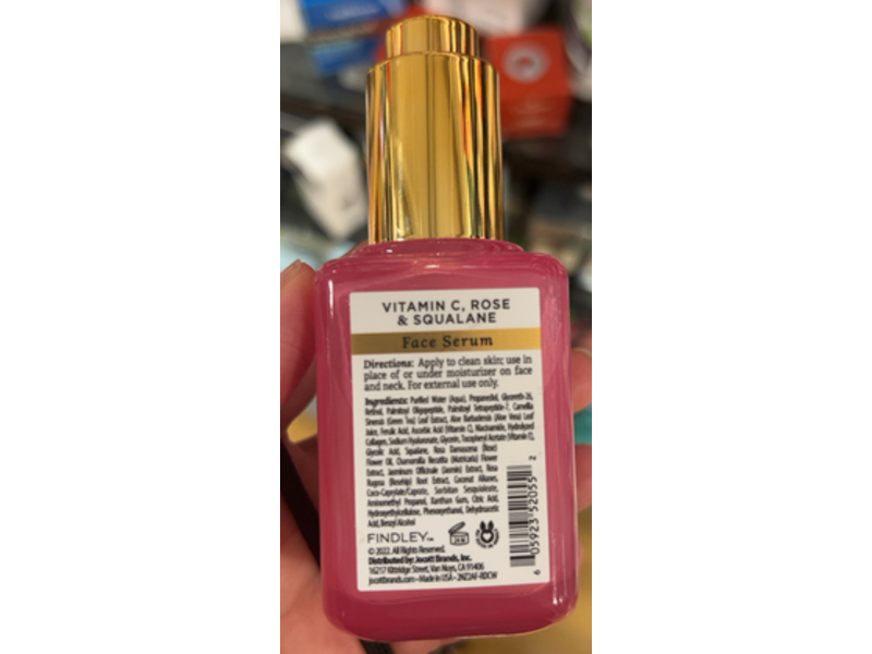 Findley Face Serum, Rose & Squalane, 2 fl oz/59 mL