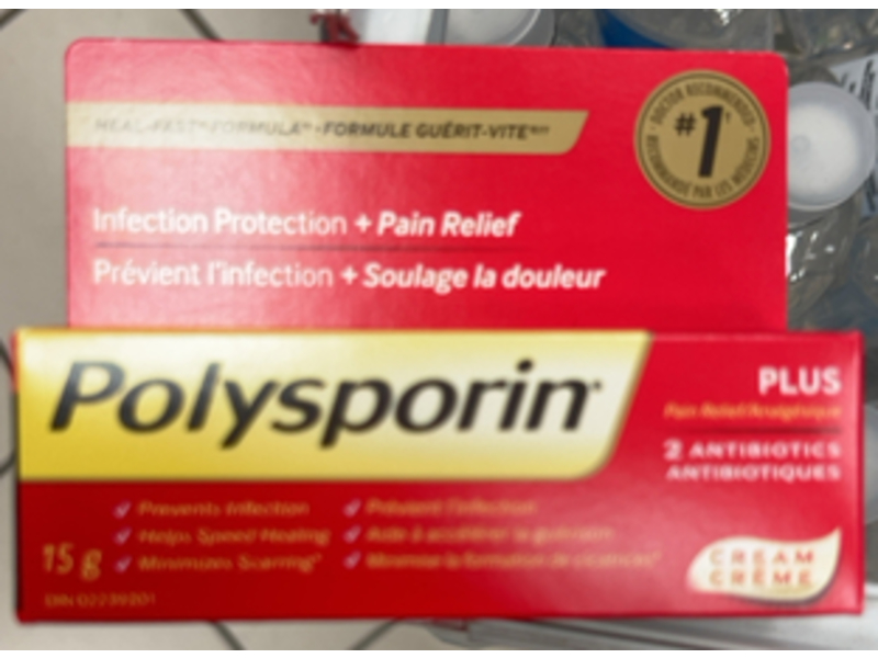 Polysporin Plus Pain Relief Cream, 15 g