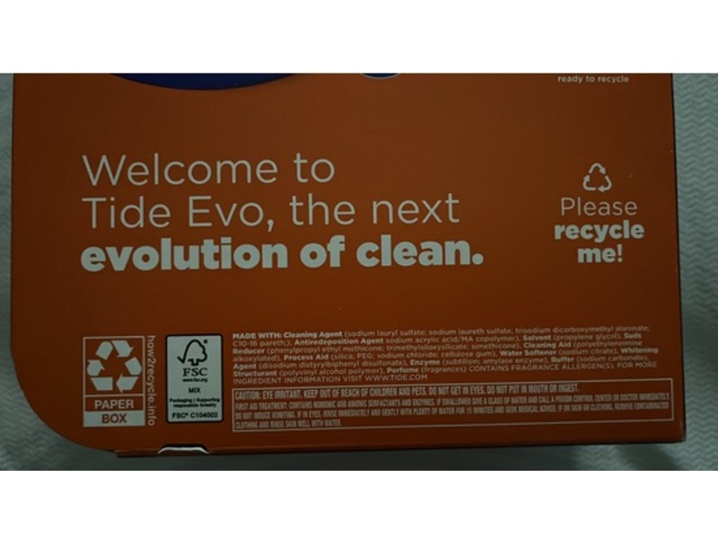 Tide Evo Detergent Tiles, Spring Blast, Medium Load, 44 Count
