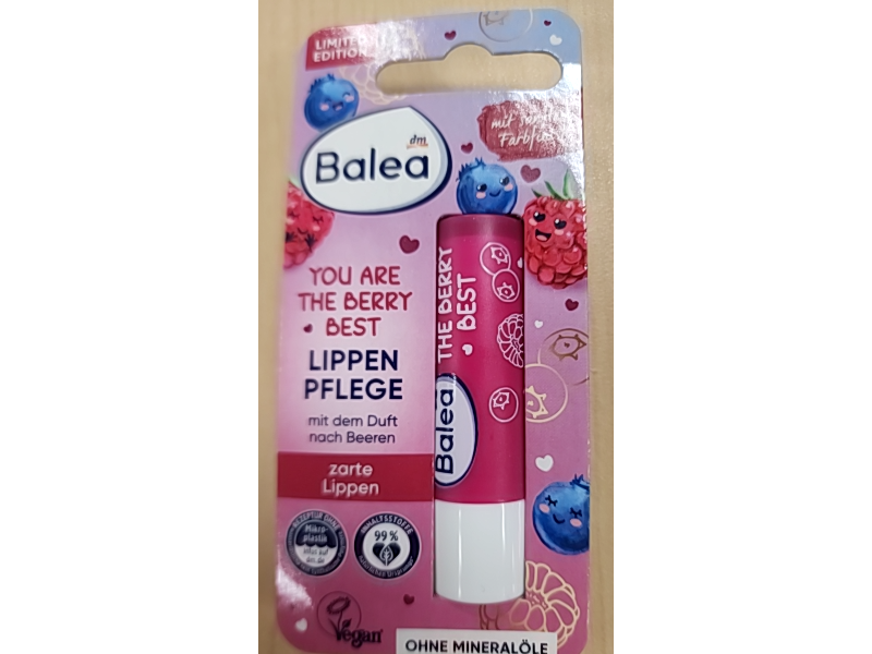 Balea Lip You Are the Berry Best Lip Balm, 4.8 g