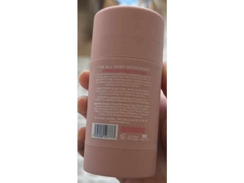 Luna Daily The All Over Deodorant Stick, Hydrating Fresh Cotton, 24 oz/70 g