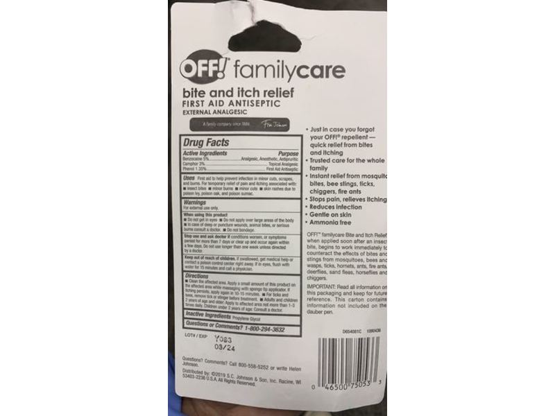 Off! Family Care First Aid Antiseptic, 0.5 fl oz/15 mL