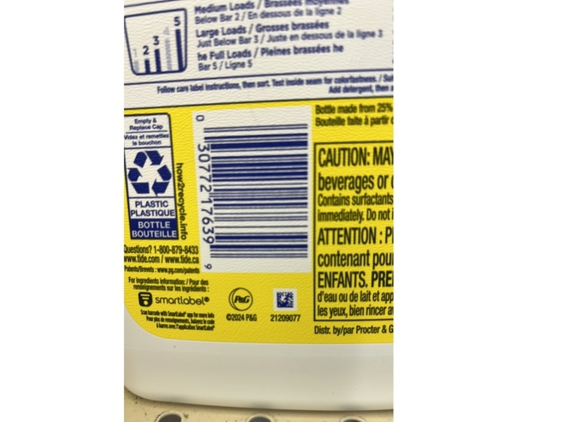 Tide Simply Laundry Detergent, Unscented, 70 Loads, 92 fl oz/2.72 L