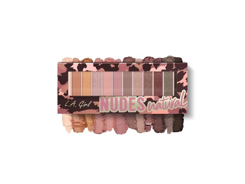 L.A. Girl Nudes Eyeshadow Palette, Natural, 0.42 oz/11.9 g