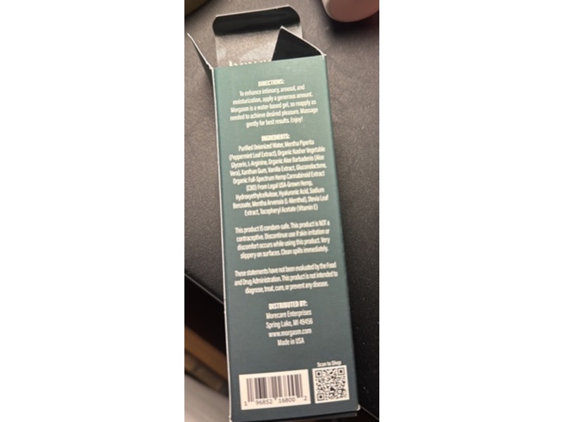 Morgasm CBD Infused Water-Based Arousal Gel, 2 fl oz/60 mL