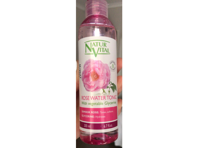 Naturvital Rose Water Tonic, Vegetable Glycerine, 6.7 fl oz/200 mL