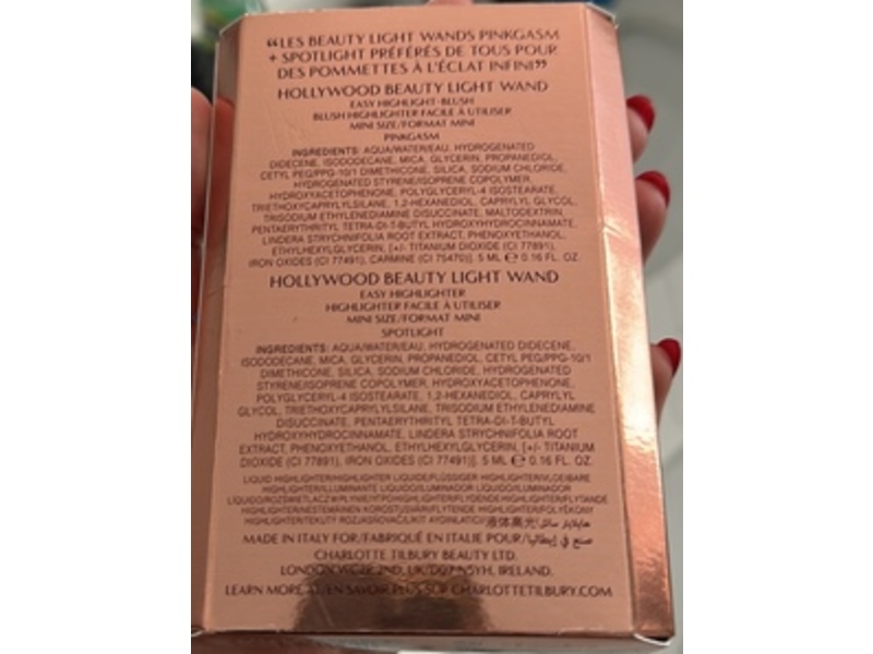 Charlotte Tilbury Hollywood Superstar Glow Kit, Pinkgasm & Spotlight, 0.16 fl oz/5 mL, Pack Of 2