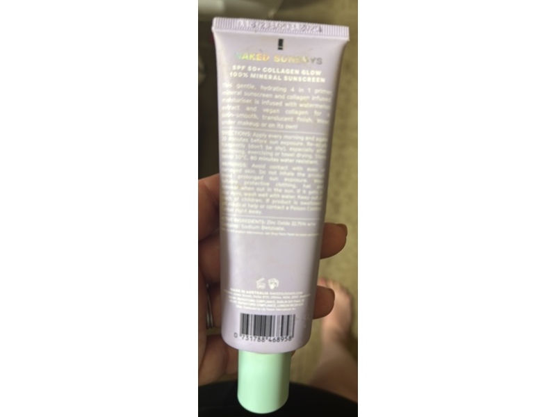 Naked Sundays Collagen Glow 100% Mineral Sunscreen, SPF 50+, 1.7 fl oz, Pack of 2