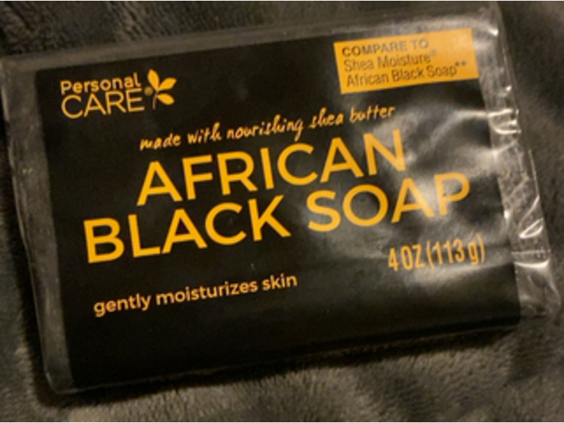 Personal Care African Black Soap, Shea Butter, 4 oz/113 g