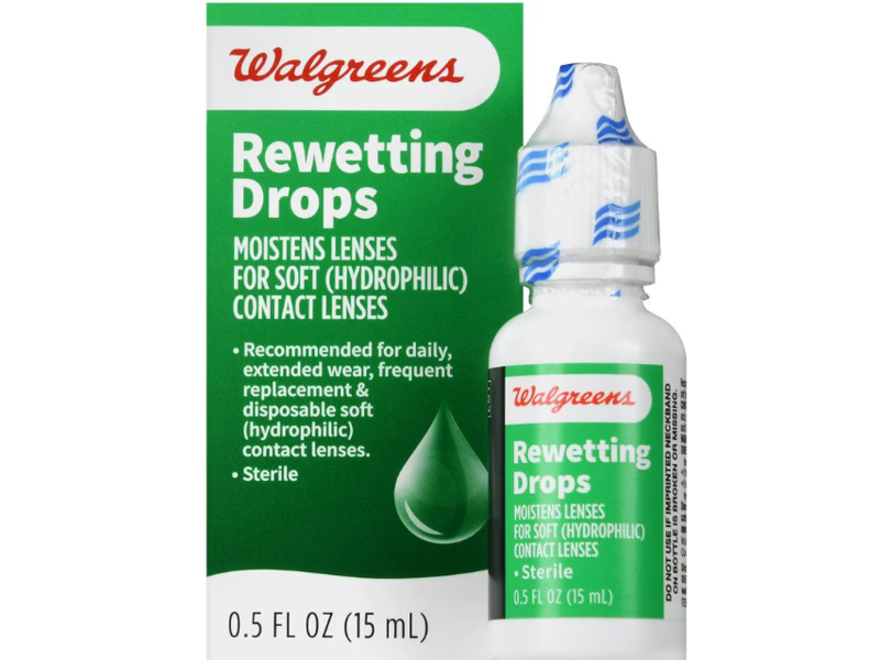 Walgreens Rewetting Drops, 0.5 fl oz/15 mL