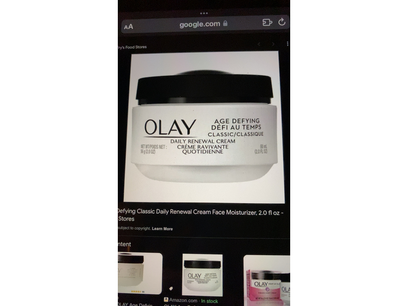 Olay Age Defying Classic Daily Renewal Cream, 2 fl oz/60 mL