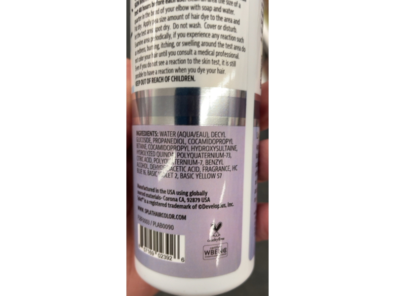 Splat Brilliant Conditioning Toning Foam, Platinum Blonde, 5 fl oz/147 mL