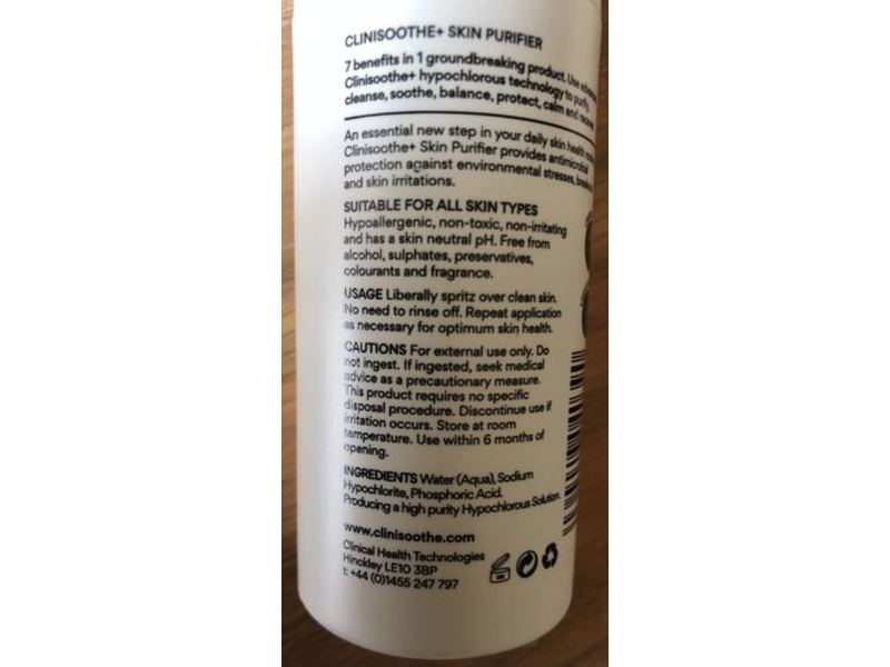 Clinisoothe Skin Purifier, 3.4 fl oz/100 ml
