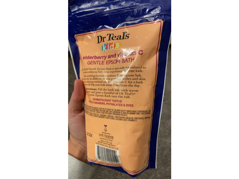 Dr Teal's Kids Gentle Epsom Bath, Elderberry & Vitamin E & Essential Oils, 909 g