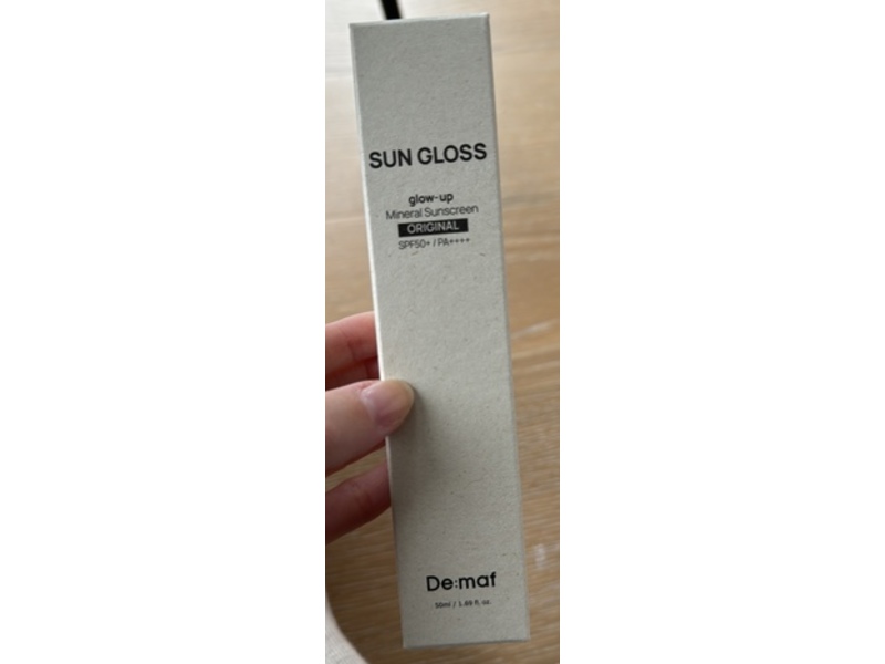 De:maf Sun Gloss Glow-Up Mineral Sunscreen, Original, SPF 50+ PA++++, 1.69 fl oz/50 mL