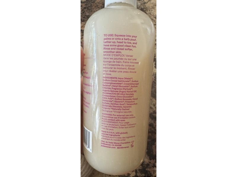 Josie Maran EveryBody Wash Now! Moisture Mousse All Over Cleanser, Juicy Fruits, 16 fl oz/480 mL
