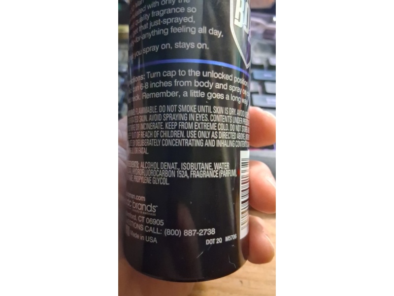 Bod Man Clean & Energizing Fragrance Body Spray, Ripped Abs, 6 oz/170 g