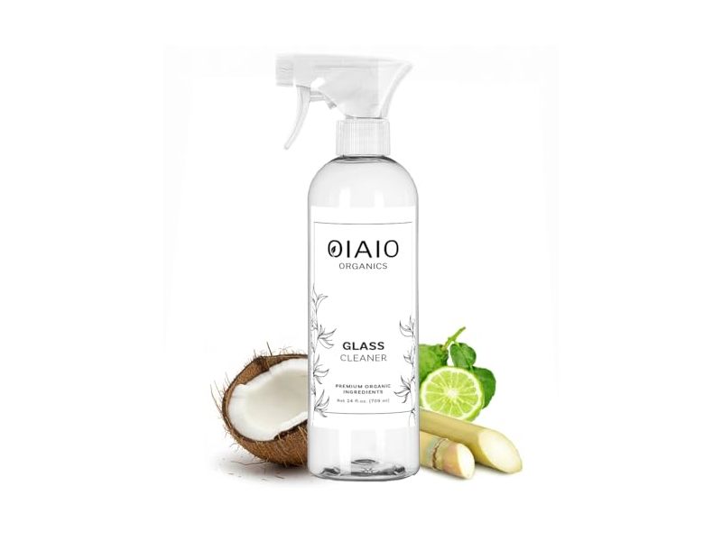 OIAIO Organics Glass Cleaner, 24 fl oz/709 mL