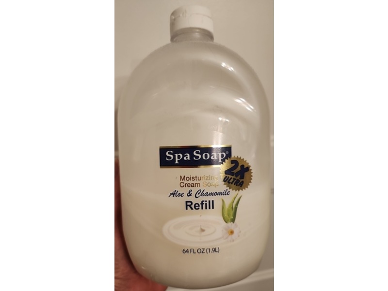 Spa Soap Moisturizing Cream Soap Refill, Aloe & Chamomile, 64 fl oz/1.9 L