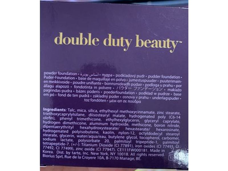 Tarte Shape Tape Powder Foundation, Tan Deep Neutral, 0.39 oz/11 g