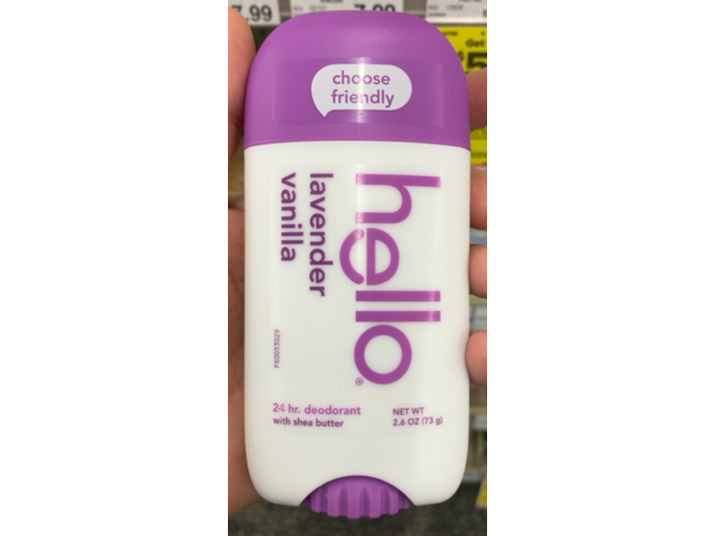 Hello Deodorant, Lavender Vanilla, 2.6 oz/73 g