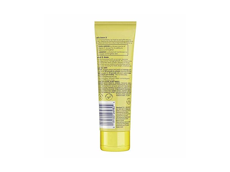 Biore Brightening Jelly Cleanser,Yuzu Lemon + Ginseng, 4 fl oz/118 mL