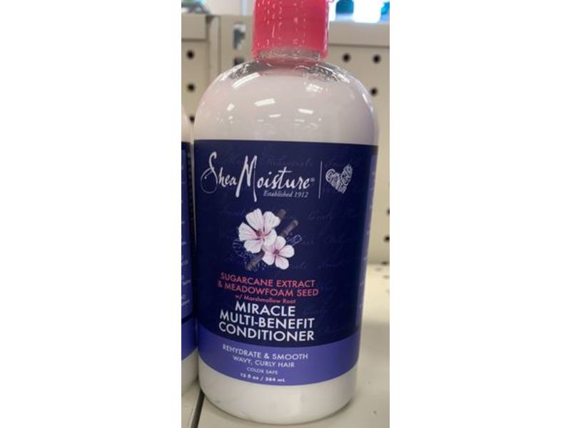 SheaMoisture Miracle Multi-Benefit Conditioner, Sugarcane and Meadowfoam Seed, 13 fl oz/384 mL