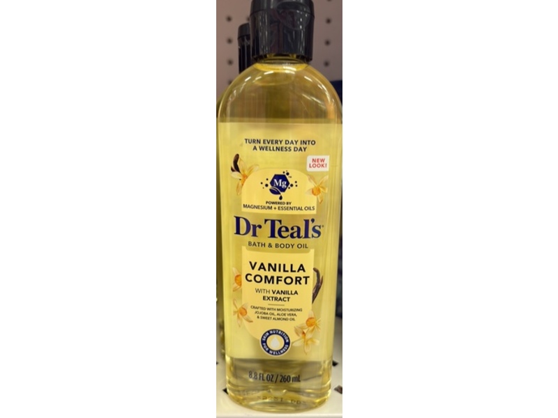 Dr Teal's Bath & Body Oil, Vanilla Comfort, 8.8 fl oz/260 mL