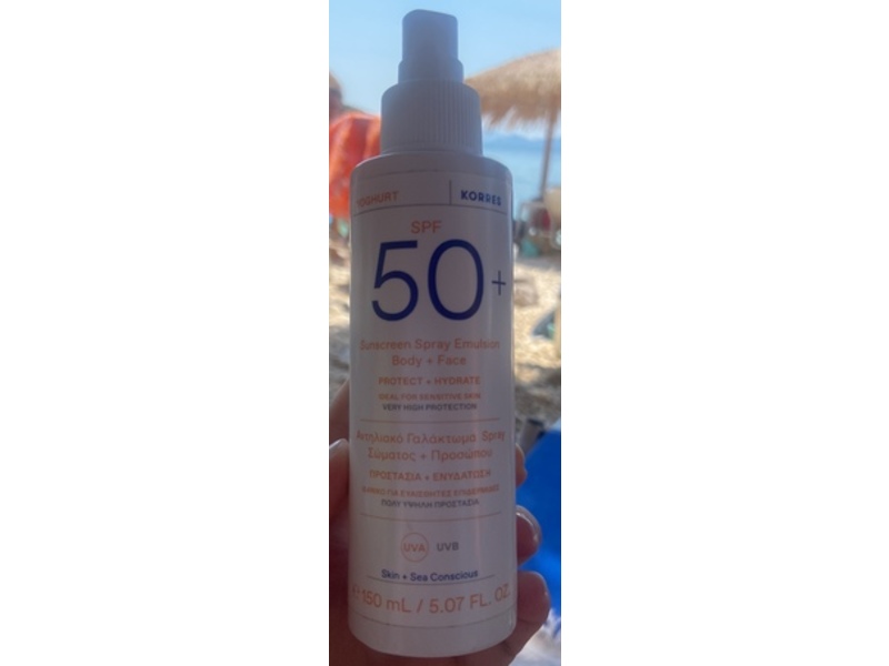 Korres Yoghurt Sun Emulsion Spray, SPF 50+, 5.07 fl oz/150 mL