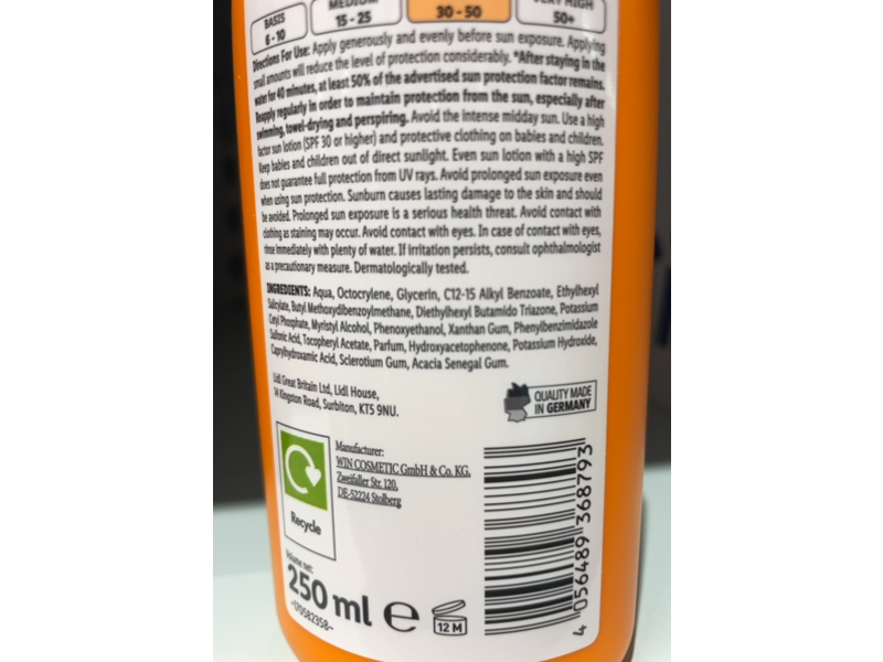 Cien Sun Protect Milk, SPF 50, 250 mL